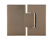 Shower Hinge - Heavy Duty - Glass to Glass - 180 Degree - Suit 10 or 12mm Glass - Bronze