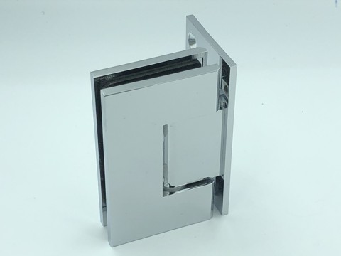 L-shaped glass to wall shower hinges