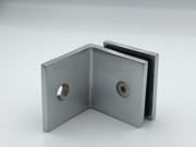 Fixed Bracket - Square 90 Degree Glass to Wall - Satin Chrome