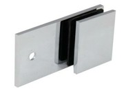 Fixed Bracket - 180 Degree Glass to Wall Square Shape - Polished Chrome