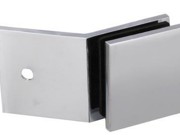 Fixed Bracket - Square - Glass to Wall - 135 Degree - Satin Chrome