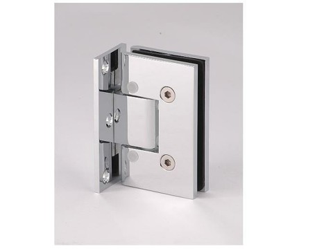 Variable angle glass to wall shower hinges