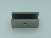 Glass Shelf Bracket - Square 50mm x 20mm - Suit 10mm Glass - Brushed Nickel