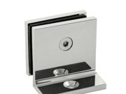 Shower Bracket - Square Wall Mount with Custom Angle and Forge Bracket - Polished Chrome