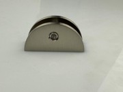 Shelf Bracket - Glass Round 50mm x 20mm - Suit 10mm Glass - Brushed Nickel