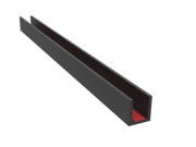 Saheco Frame Flat Perimeter Track - 10mm - 3m - Matt Black Lacquered Aluminium