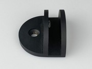 Glass Shelf Bracket - Round 50mm x 43mm x 24mm with Horizontal Leg - Oil Rubbed Bronze