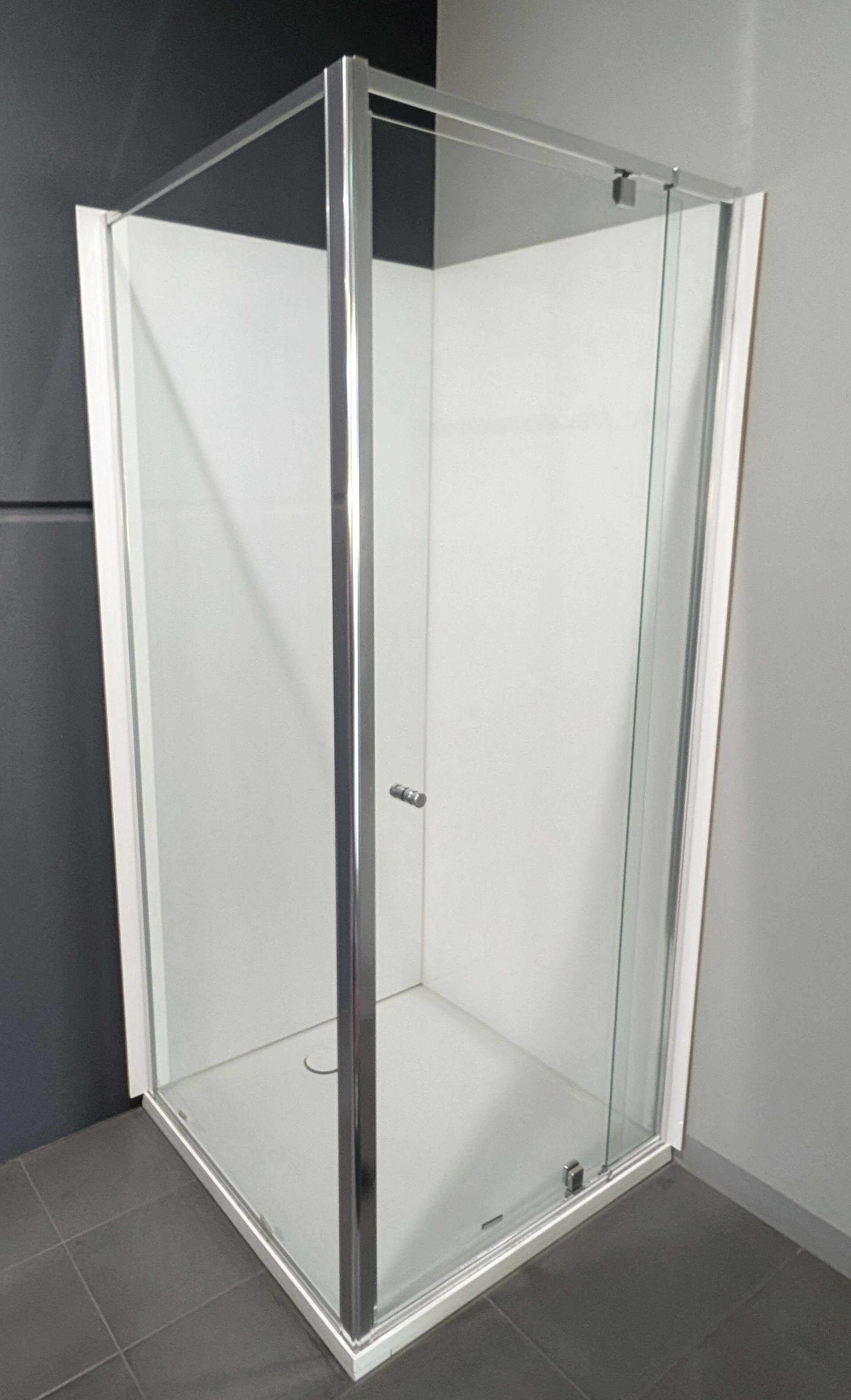 Front Only Pivot Shower Door - 2000mm H x 900mm-1000mm W - Polished ...