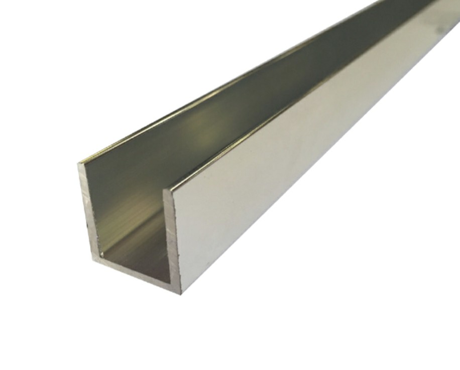 Aluminium Glazing Channel - 18.4mm x 17.6mm - 3m Length - Polished ...