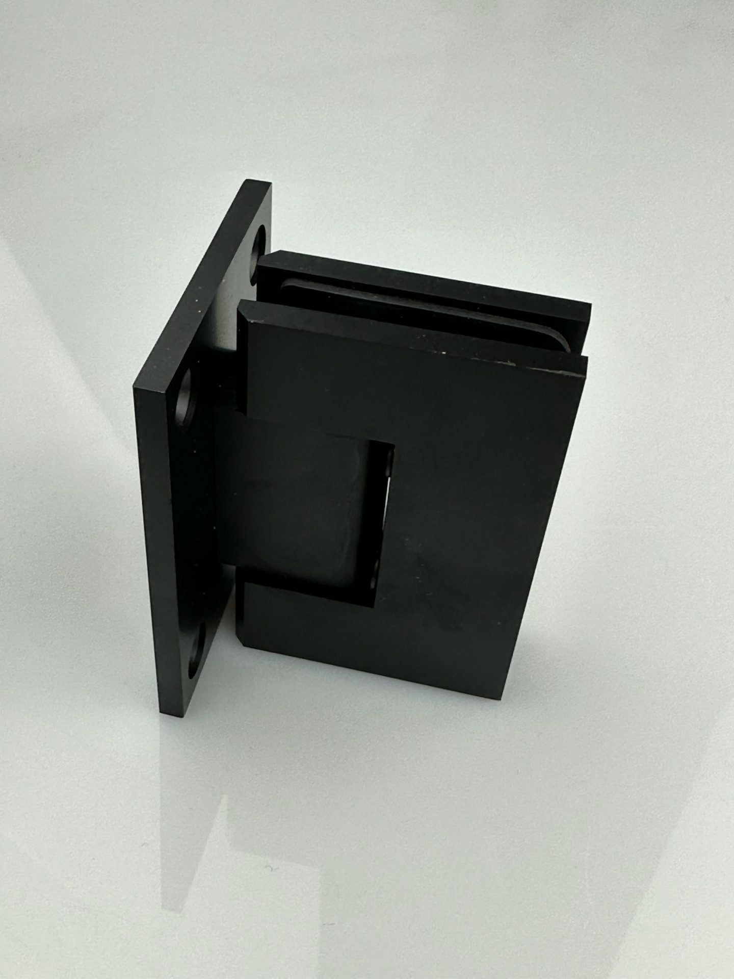 Glass to Wall T shape hinge - Heavy Duty Matt black  