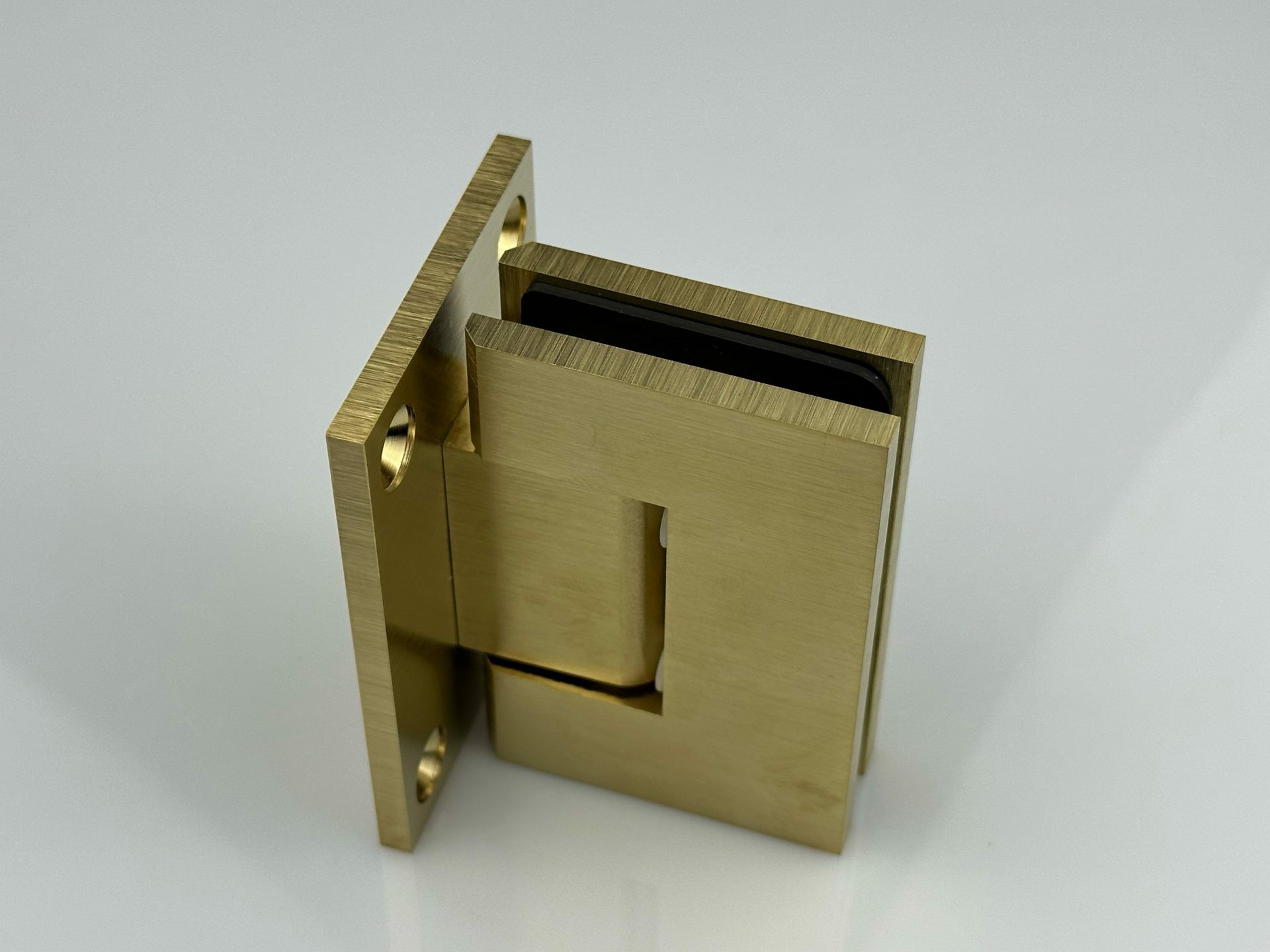 Brushed Gold glass to wall shower hinge